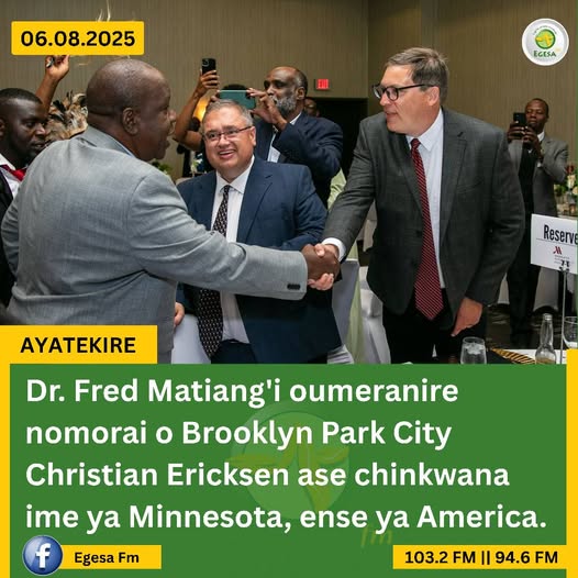 Ryan Jancik with Dr. Fred Matiang'i